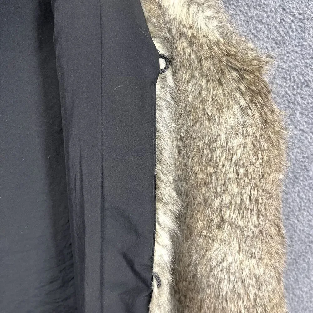 TALULA Vest‎ Womens Medium Brown Faux Fur Aritzia Park Slope Plush Jacket